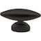 Elements 1-9/16" Overall Length Matte Black Oval Verona Cabinet Knob 413322 - alternate 2